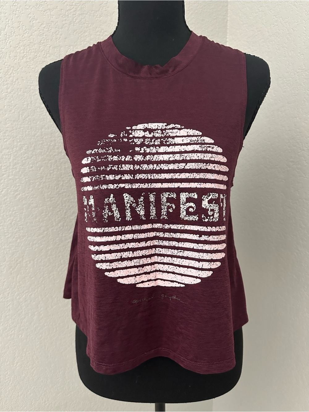 Spiritual Gangster Maroon Graphic Muscle Tank - MANIFEST